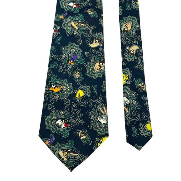 Looney Tunes Mania Character Tie Vintage 1996 Neck Tie Warner Brothers VTG 56" - Picture 4 of 9